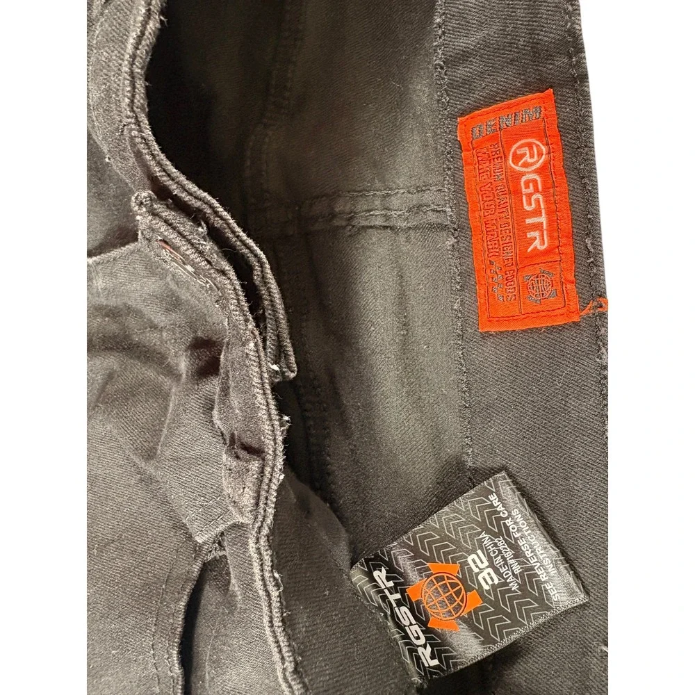 RGSTR Denim Jeans Mens 32 Black Classic Five-Pocket Stretch Straight Leg Outdoor